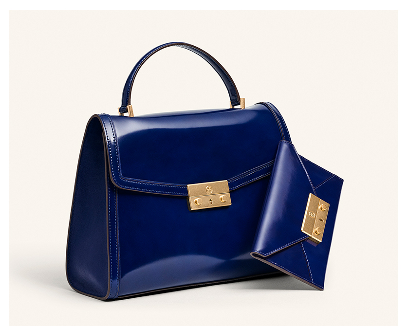 Matching Handbags & Wallets Leather & Floral Tory Burch